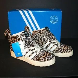 Adidas×Jeremyscott Leopard JEREMY SCOTT x ADIDAS SS13 Mesh Jagged Leopard Print T-shirt